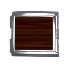 Dark Brown Wood Texture, Cherry Wood Texture, Wooden Mega Link Italian Charm (18mm) by nateshop