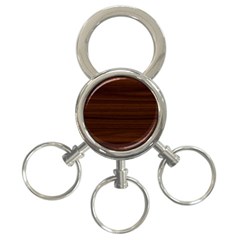 Dark Brown Wood Texture, Cherry Wood Texture, Wooden 3-ring Key Chain by nateshop