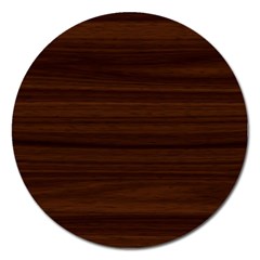 Dark Brown Wood Texture, Cherry Wood Texture, Wooden Magnet 5  (round) by nateshop