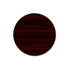 Dark Brown Wood Texture, Cherry Wood Texture, Wooden Rubber Round Coaster (4 Pack) by nateshop