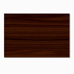 Dark Brown Wood Texture, Cherry Wood Texture, Wooden Postcard 4 x 6  (pkg Of 10) by nateshop