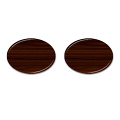 Dark Brown Wood Texture, Cherry Wood Texture, Wooden Cufflinks (oval) by nateshop