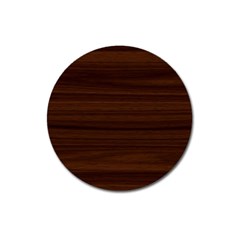 Dark Brown Wood Texture, Cherry Wood Texture, Wooden Magnet 3  (round) by nateshop