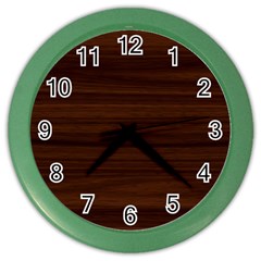 Dark Brown Wood Texture, Cherry Wood Texture, Wooden Color Wall Clock by nateshop