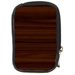 Dark Brown Wood Texture, Cherry Wood Texture, Wooden Compact Camera Leather Case by nateshop