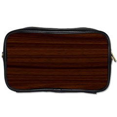 Dark Brown Wood Texture, Cherry Wood Texture, Wooden Toiletries Bag (two Sides) by nateshop