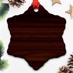 Dark Brown Wood Texture, Cherry Wood Texture, Wooden Ornament (Snowflake) Front