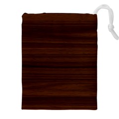 Dark Brown Wood Texture, Cherry Wood Texture, Wooden Drawstring Pouch (4xl)