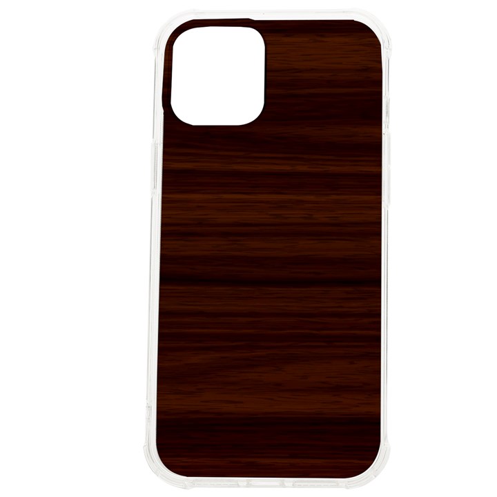 Dark Brown Wood Texture, Cherry Wood Texture, Wooden iPhone 12 Pro max TPU UV Print Case