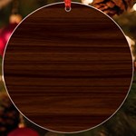 Dark Brown Wood Texture, Cherry Wood Texture, Wooden UV Print Acrylic Ornament Round Front