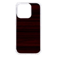 Dark Brown Wood Texture, Cherry Wood Texture, Wooden Iphone 14 Pro Tpu Uv Print Case by nateshop