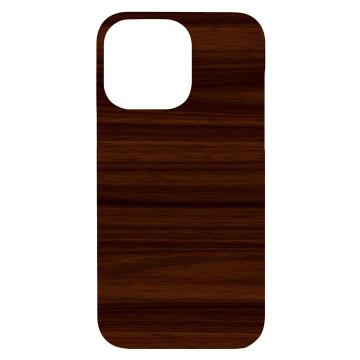 Dark Brown Wood Texture, Cherry Wood Texture, Wooden iPhone 14 Pro Max Black UV Print Case