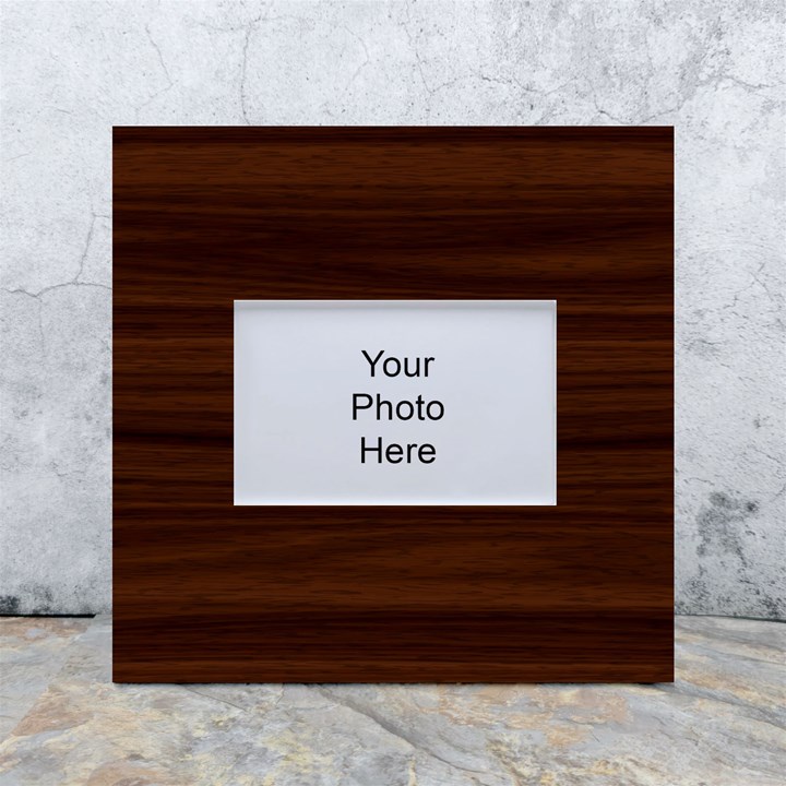 Dark Brown Wood Texture, Cherry Wood Texture, Wooden White Box Photo Frame 4  x 6 