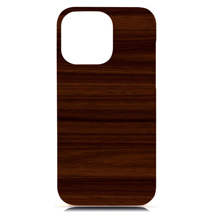 Dark Brown Wood Texture, Cherry Wood Texture, Wooden iPhone 14 Pro Max Black UV Print Case