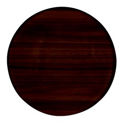 Dark Brown Wood Texture, Cherry Wood Texture, Wooden Round Glass Fridge Magnet (4 Pack) by nateshop