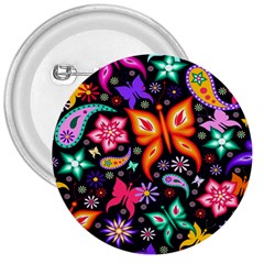 Floral Butterflies 3  Buttons by nateshop