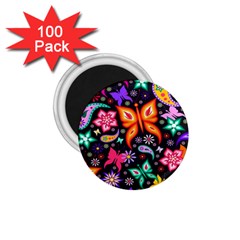 Floral Butterflies 1 75  Magnets (100 Pack)  by nateshop