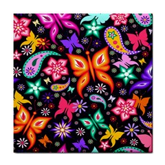 Floral Butterflies Tile Coaster by nateshop