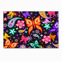 Floral Butterflies Postcard 4 x 6  (pkg Of 10) by nateshop