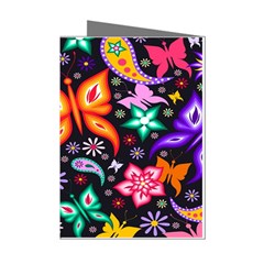 Floral Butterflies Mini Greeting Cards (pkg Of 8) by nateshop