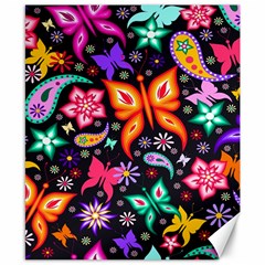 Floral Butterflies Canvas 8  X 10  by nateshop