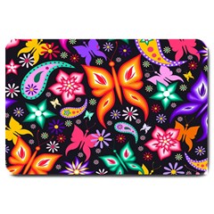 Floral Butterflies Large Doormat by nateshop