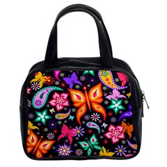 Floral Butterflies Classic Handbag (two Sides) by nateshop