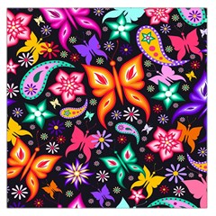 Floral Butterflies Square Satin Scarf (36  X 36 ) by nateshop