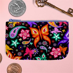 Floral Butterflies Large Coin Purse by nateshop