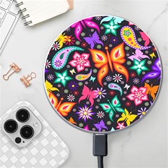 Floral Butterflies Wireless Fast Charger(white) by nateshop