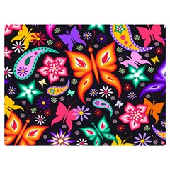 Floral Butterflies Premium Plush Fleece Blanket (extra Small) by nateshop