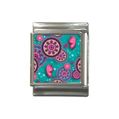 Floral Pattern, Abstract, Colorful, Flow Italian Charm (13mm) by nateshop