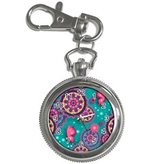 Floral Pattern, Abstract, Colorful, Flow Key Chain Watches by nateshop