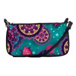 Floral Pattern, Abstract, Colorful, Flow Shoulder Clutch Bag Front