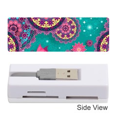 Floral Pattern, Abstract, Colorful, Flow Memory Card Reader (stick) by nateshop