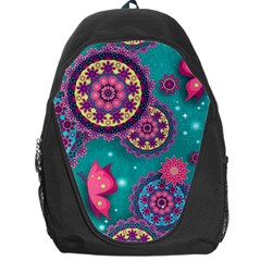 Floral Pattern, Abstract, Colorful, Flow Backpack Bag by nateshop