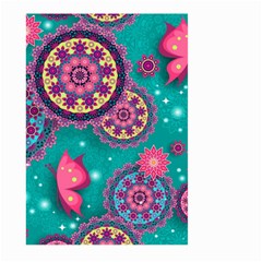 Floral Pattern, Abstract, Colorful, Flow Large Garden Flag (two Sides) by nateshop