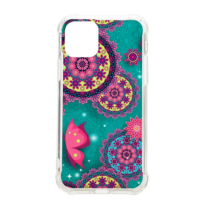 Floral Pattern, Abstract, Colorful, Flow iPhone 11 Pro 5.8 Inch TPU UV Print Case