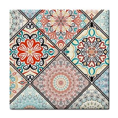 Flowers Pattern, Abstract, Art, Colorful Tile Coaster by nateshop