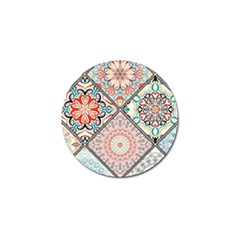 Flowers Pattern, Abstract, Art, Colorful Golf Ball Marker (4 Pack) by nateshop