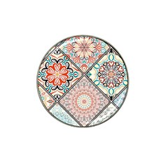 Flowers Pattern, Abstract, Art, Colorful Hat Clip Ball Marker (4 Pack) by nateshop