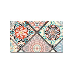 Flowers Pattern, Abstract, Art, Colorful Sticker Rectangular (100 Pack) by nateshop