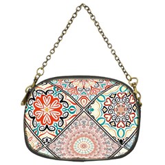 Flowers Pattern, Abstract, Art, Colorful Chain Purse (two Sides)