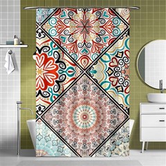 Flowers Pattern, Abstract, Art, Colorful Shower Curtain 48  X 72  (small)  by nateshop