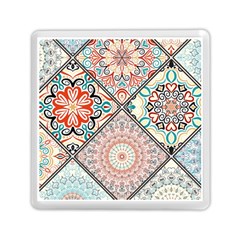 Flowers Pattern, Abstract, Art, Colorful Memory Card Reader (square) by nateshop