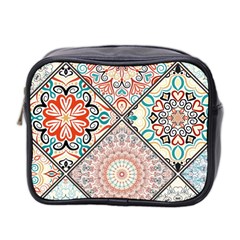 Flowers Pattern, Abstract, Art, Colorful Mini Toiletries Bag (two Sides) by nateshop