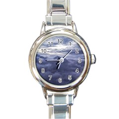 Majestic Clouds Landscape Round Italian Charm Watch by dflcprintsclothing