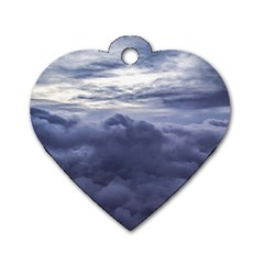 Majestic Clouds Landscape Dog Tag Heart (one Side) by dflcprintsclothing