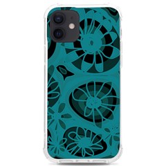 Mazipoodles Love Flowers - Just Dark Teal Iphone 12/12 Pro Tpu Uv Print Case by Mazipoodles