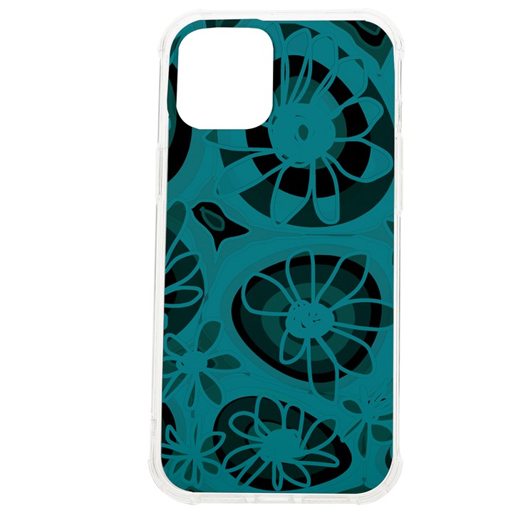 Mazipoodles Love Flowers - Just Dark Teal iPhone 12 Pro max TPU UV Print Case